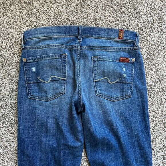 7 For All Mankind Josefina Skinny Boyfriend medium wash jeans size 26 - Picture 5 of 12